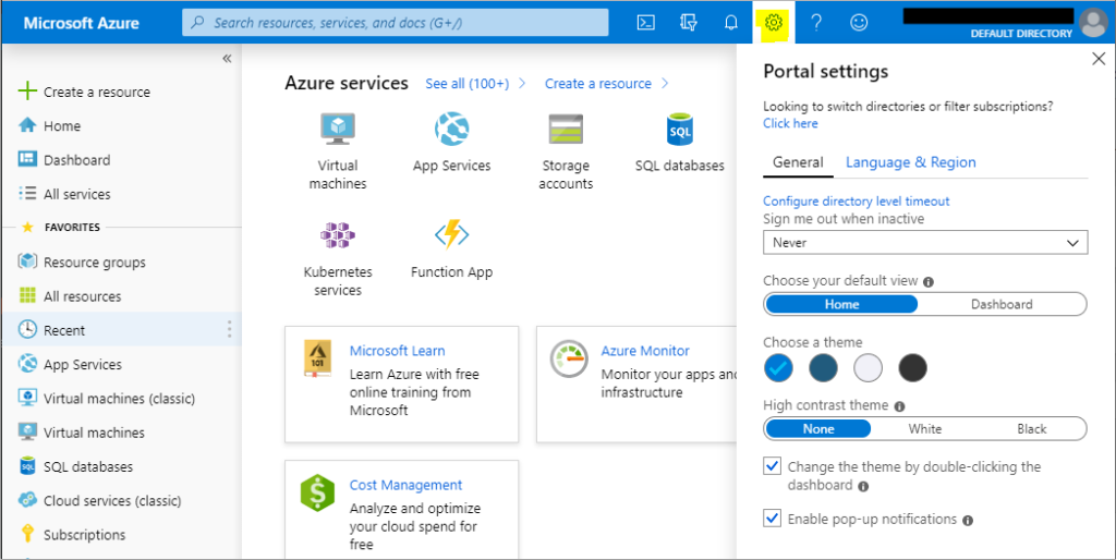 azure portal